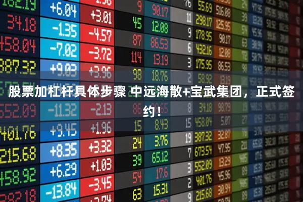 股票加杠杆具体步骤 中远海散+宝武集团，正式签约！